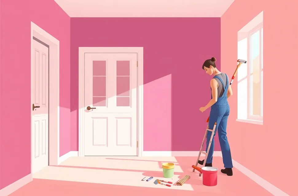 Intérieur rénové après travaux de peinture à Montluçon