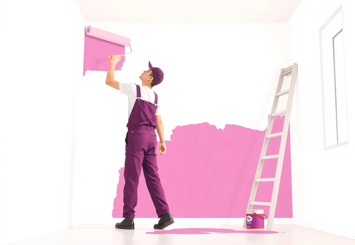 Peintre Montluçon 03100 en intervention sur un chantier